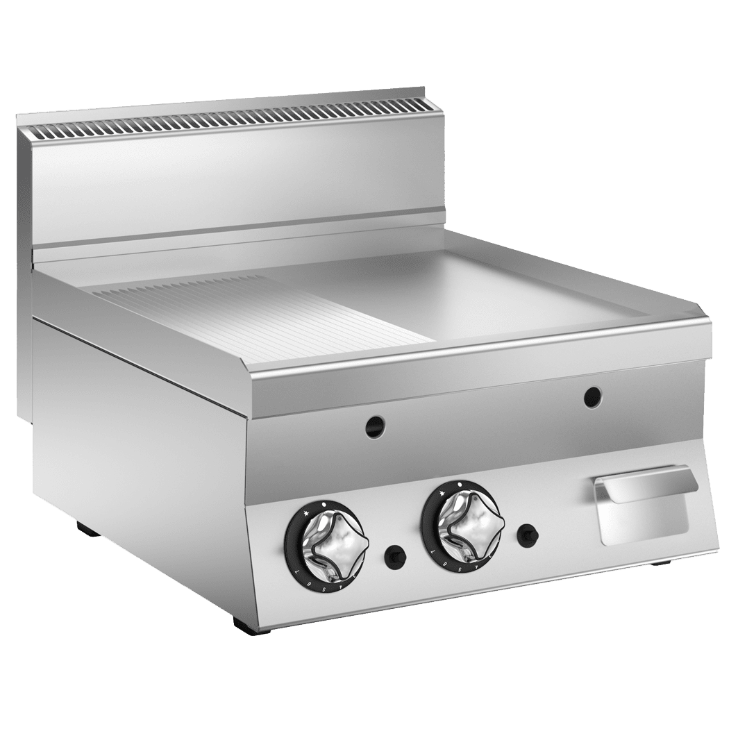 Газова скара с хромирана плоча: 1/2 гладка и 1/2 оребрена Mareno FT66GMC Газова скара с хромирана плоча: 1/2 гладка и 1/2 оребрена Mareno FT66GMC